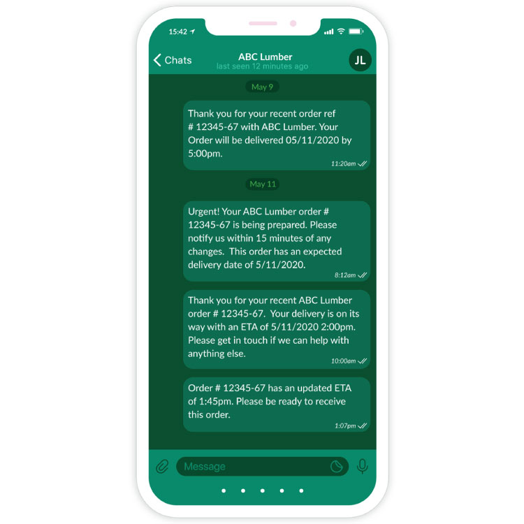 Mockup of DQT notifications and chat system