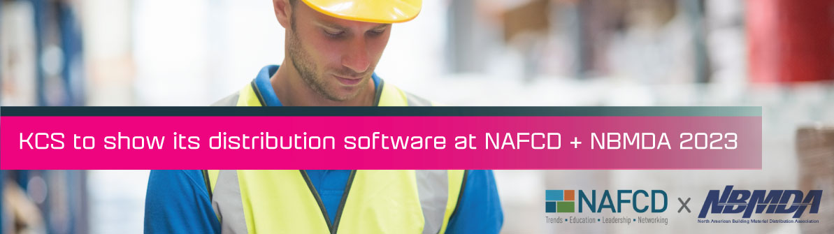 A warehouse worker with a hardhat.