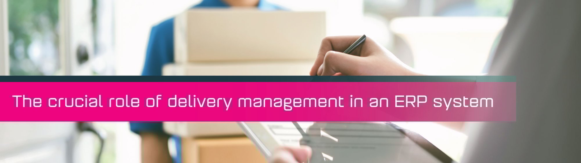 A person signing for a delivery on an ipad.