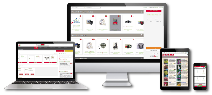 Mockup of OrderEase on a laptop, desktop, tablet, and smartphone Mockup of OrderEase on a laptop, desktop, tablet, and smartphone